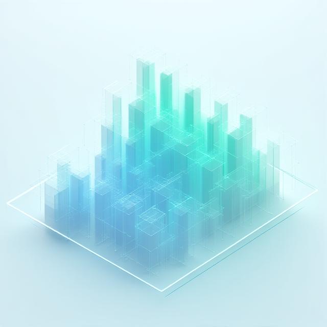 Abstract visualization of interconnected data nodes and music notes